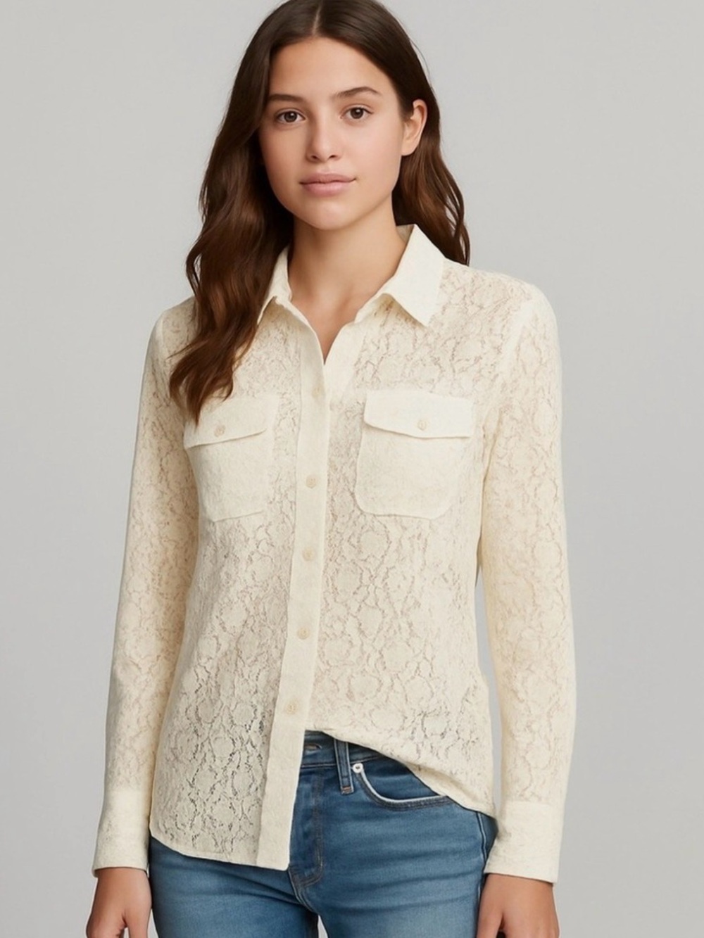 MED Denim&Supply Ralph Lauren lace button down
